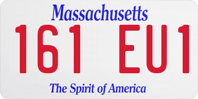 MA license plate 161EU1