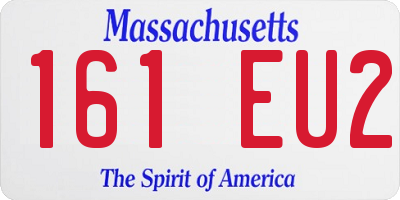MA license plate 161EU2