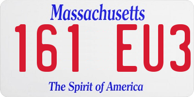 MA license plate 161EU3