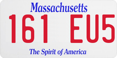MA license plate 161EU5
