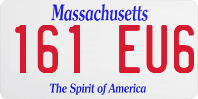 MA license plate 161EU6