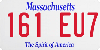MA license plate 161EU7
