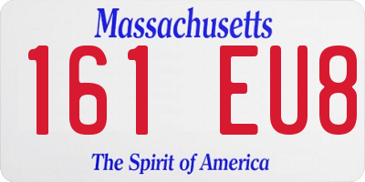 MA license plate 161EU8