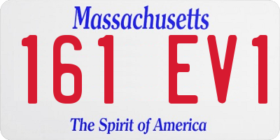 MA license plate 161EV1
