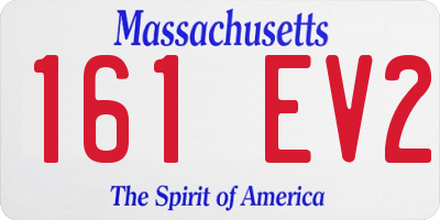MA license plate 161EV2