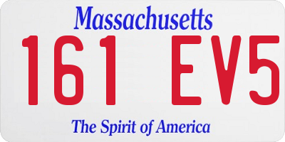 MA license plate 161EV5