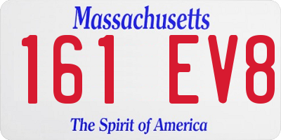 MA license plate 161EV8