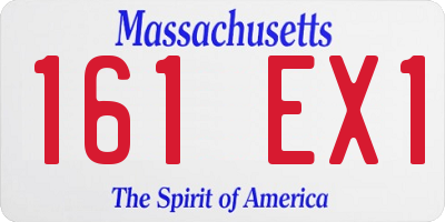 MA license plate 161EX1