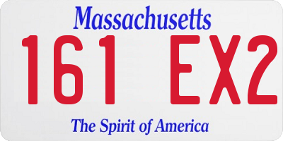 MA license plate 161EX2