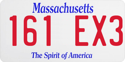 MA license plate 161EX3