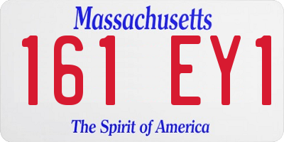 MA license plate 161EY1