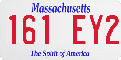 MA license plate 161EY2