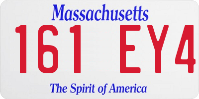 MA license plate 161EY4