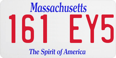 MA license plate 161EY5