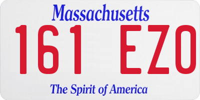 MA license plate 161EZ0