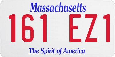MA license plate 161EZ1