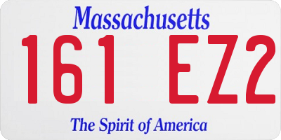 MA license plate 161EZ2