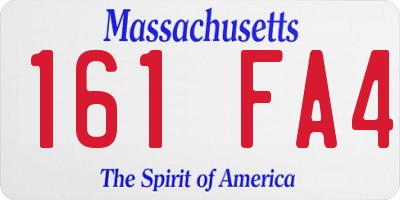 MA license plate 161FA4
