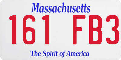 MA license plate 161FB3
