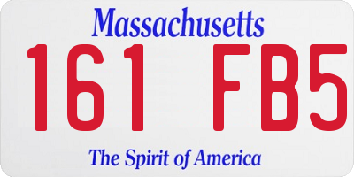 MA license plate 161FB5