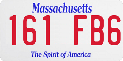 MA license plate 161FB6