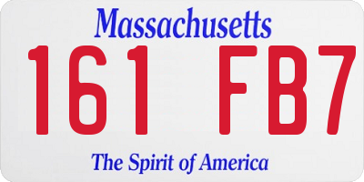 MA license plate 161FB7