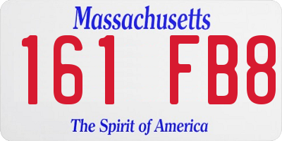 MA license plate 161FB8
