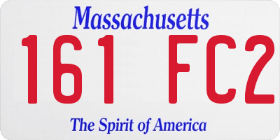 MA license plate 161FC2