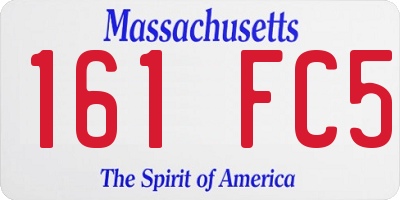 MA license plate 161FC5