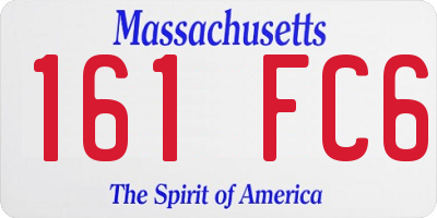 MA license plate 161FC6