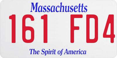 MA license plate 161FD4
