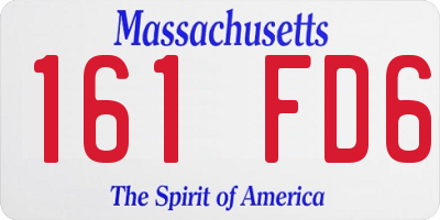 MA license plate 161FD6