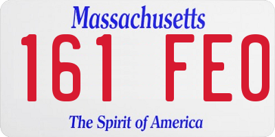 MA license plate 161FE0