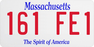 MA license plate 161FE1