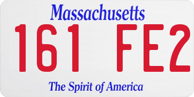 MA license plate 161FE2