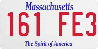 MA license plate 161FE3