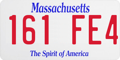 MA license plate 161FE4
