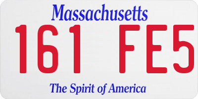 MA license plate 161FE5