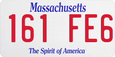 MA license plate 161FE6