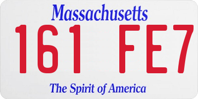MA license plate 161FE7