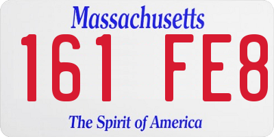 MA license plate 161FE8
