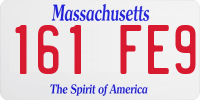 MA license plate 161FE9