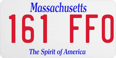 MA license plate 161FF0