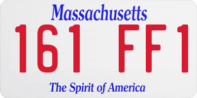 MA license plate 161FF1