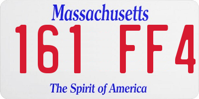 MA license plate 161FF4