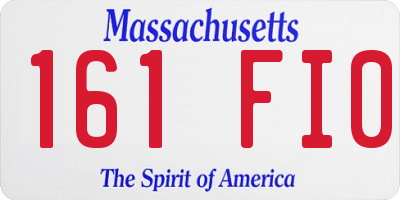 MA license plate 161FI0