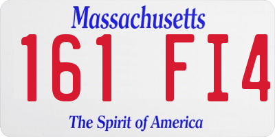 MA license plate 161FI4
