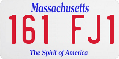 MA license plate 161FJ1