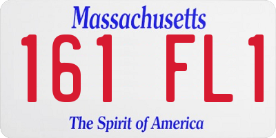 MA license plate 161FL1