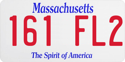 MA license plate 161FL2